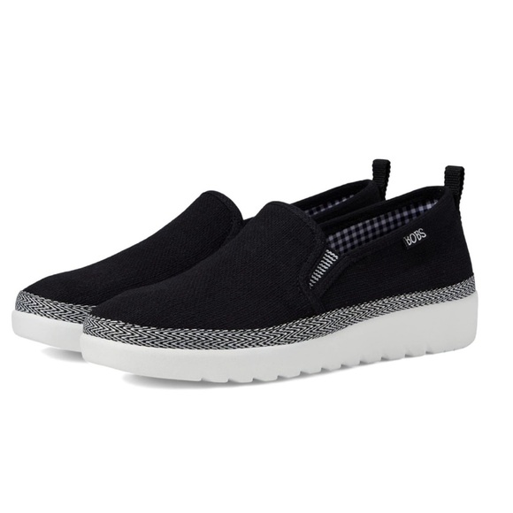 Skechers Women's Bobs-Flexpadrille Hi-Pleasant Harmony Espadrille Size 8.5 Black - Picture 1 of 9